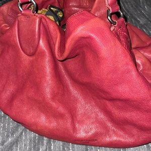 Vintage red leather oversized purse by Liebeskind Germany